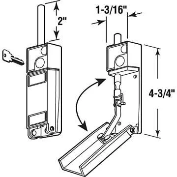 Prime-Line U 9919 White, Sliding Patio Door Keyed with Bolt Lock (Single Pack)