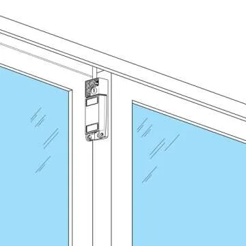 Prime-Line U 9919 White, Sliding Patio Door Keyed with Bolt Lock (Single Pack)