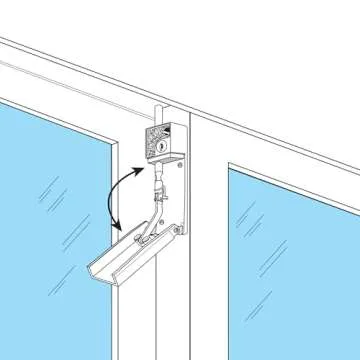 Prime-Line U 9919 White, Sliding Patio Door Keyed with Bolt Lock (Single Pack)