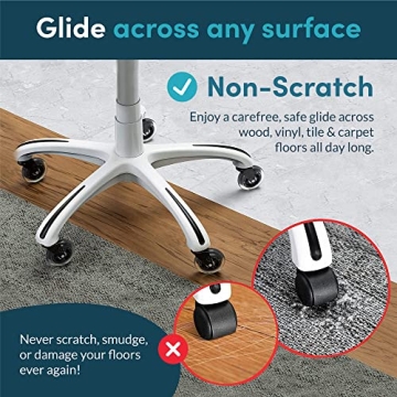 Lifelong Original Office Chair Wheels - Ultimate Floor Protection