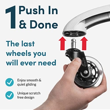 Lifelong Original Office Chair Wheels - Ultimate Floor Protection