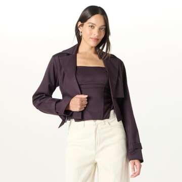The Drop Women’s Plum Perfect Convertible Trench Coat by @takkunda, M