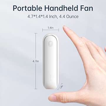 JISULIFE Portable Handheld Fan, Mini 3 In 1 with Rechargeable Battery, Personal Foldable Pocket for Travel, USB Power Bank & Flashlight, Ideal Gifts for Men/Women/Family/Friends - White