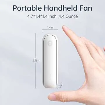 JISULIFE Portable Handheld Fan, Mini 3 In 1 with Rechargeable Battery, Personal Foldable Pocket for Travel, USB Power Bank & Flashlight, Ideal Gifts for Men/Women/Family/Friends - White