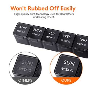 Lifewit Monthly Pill Organizer, 28 Day Pill Box, 4 Weeks One Month Pill Cases, Large Compartments Medicine Organizer for Vitamins, Fish Oils, Supplements