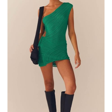 Trendy Y2K Knit Mini Short Dress for Women