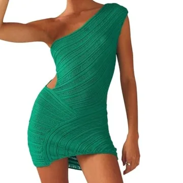 Trendy Y2K Knit Mini Short Dress for Women
