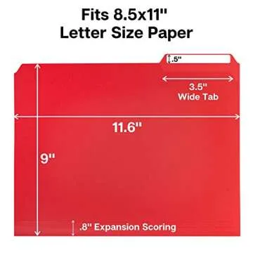 Dunwell Plastic Colored File Folders (6 Pack), 1/3 Tab Filing Folders for 8.5x11 Letter Size Documents, Assorted Colors, Acid-Free Poly, Includes Labels