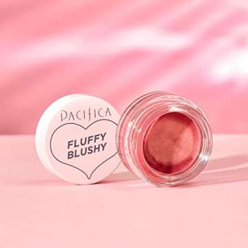 Pacifica Cream Blush – Fluffy Blushy Whipped Blendable Blush for Lip + Cheek, Pink 2-in-1 Hydrating Blusher with Vegan Collagen, Lightweight & Buildable, Vegan & Cruelty-Free, 1 fl oz (Shade Bloom)