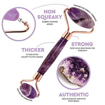 Amethyst Jade Roller and Gua Sha Set for Luxurious Skin
