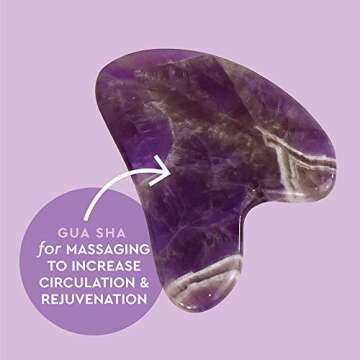 Amethyst Jade Roller and Gua Sha Set for Luxurious Skin