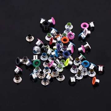 500Pcs Mixed Colors 3mm Round Shape Metal Eyelets Scrapbooking Card Making Craft