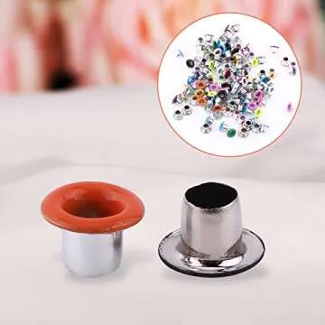 500Pcs Mixed Colors 3mm Round Shape Metal Eyelets Scrapbooking Card Making Craft