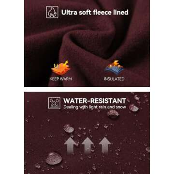 BALEAF Fleece Lined Winter Leggings for Women - Warm & Waterproof