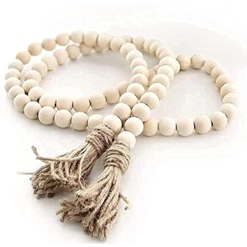 58 Inch Wood Beads Garland - Versatile Bohemian Decor