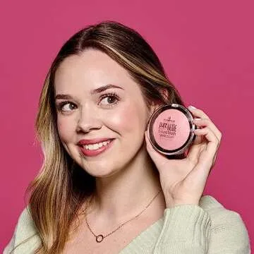 essence | Pure Nude Baked Blush | Highly Pigmented Baked Texture for a Bright, Healthy Glow | Available in 8 Gorgeous Shimmery Shades | Vegan & Cruelty Free (01 Shimmery Rose)