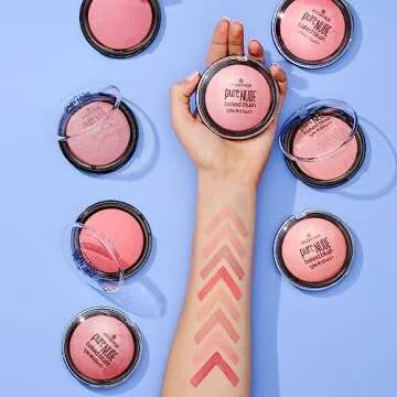 essence | Pure Nude Baked Blush | Highly Pigmented Baked Texture for a Bright, Healthy Glow | Available in 8 Gorgeous Shimmery Shades | Vegan & Cruelty Free (01 Shimmery Rose)