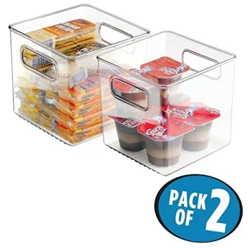 mDesign BPA-Free Kitchen Food Storage Bins with Handles