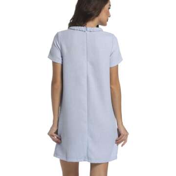 Tweed Jackie Dresses for Women Short Sleeves Crew Neck A-line Party Elegant Vintage Work Shift Mini ...