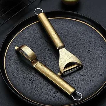 Kyraton Gold Stainless Steel Fruit & Veg Peelers Set