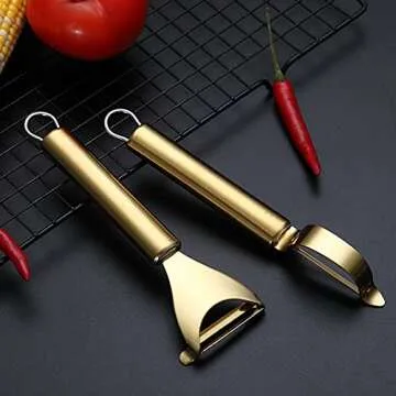 Kyraton Gold Stainless Steel Fruit & Veg Peelers Set