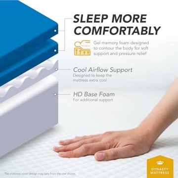 Dynasty RV Queen Mattress 10-Inch Gel Memory Foam