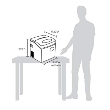 NewAir Red Portable Ice Maker 50 lb Daily Capacity