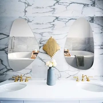 Unique Asymmetrical Wall Mounted Mirror for Home Decor