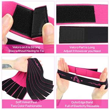 Elastic Bands for Wig Edges Adjustable Lace Melting Band for Wigs Thick Comfortable Durable Wig Band for Lace Frontal (13x5 deep 200density, 2 PCS)