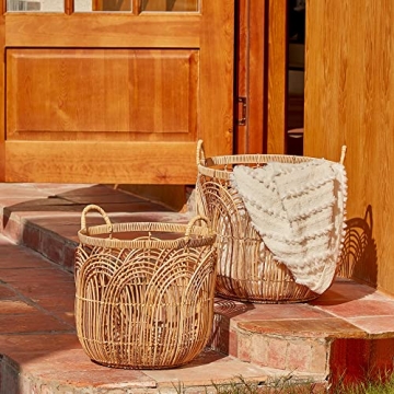 LA JOLIE MUSE Wicker Basket Set Stylish Home Decor