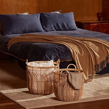 LA JOLIE MUSE Wicker Basket Set Stylish Home Decor