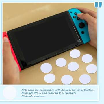 Hicarer NFC 215 Cards, NTAG215 NFC Round 215 Card Tags (30 Pieces)