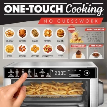 Gourmia Toaster Oven Digital Air Fryer - Convection Mode with 4 Slice Capacity, 3 Rack Positions, 12...