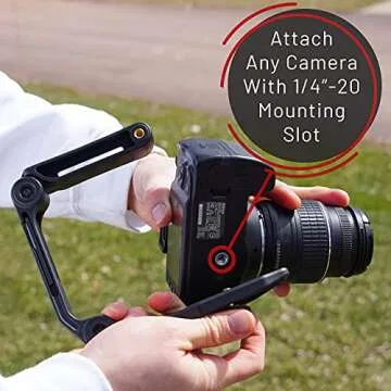 GENS Handheld Camera Stabilizer Grip for Smooth Filming
