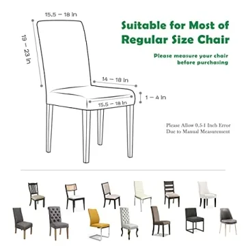 Aertiavty Navy Blue Chair Covers for Dining Room Set of 4