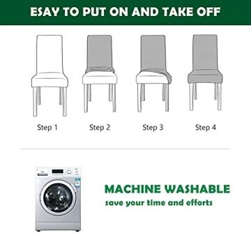 Aertiavty Navy Blue Chair Covers for Dining Room Set of 4