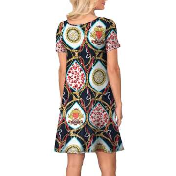Lionstill Women's Casual Summer T-Shirt Dress with Pockets
