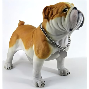 CNFCollection Adorable Standing English Bulldog Puppy Garden Statue, Cute Decorative Resin Figurine ...
