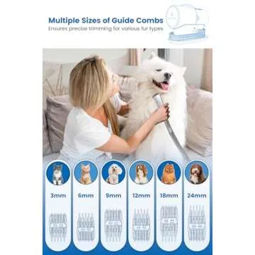 AIRROBO Dog Grooming Vacuum, 12000Pa Powerful Dog Vacuum for Shedding Grooming, Low Noise Dog Hair Vacuum, Pet Grooming Vacuum for Dogs and Cats, 2L Large Dust Cup, 5 Grooming Tools