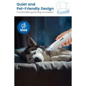 AIRROBO Dog Grooming Vacuum, 12000Pa Powerful Dog Vacuum for Shedding Grooming, Low Noise Dog Hair Vacuum, Pet Grooming Vacuum for Dogs and Cats, 2L Large Dust Cup, 5 Grooming Tools