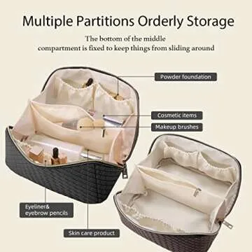 Stylish YUNZSXJY Large Capacity Cosmetic Bag for Women