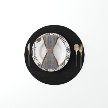 NATUS WEAVER Round Placemats Set of 4 - Eco-Friendly Design