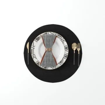 NATUS WEAVER Round Placemats Set of 4 - Eco-Friendly Design