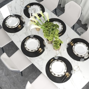 NATUS WEAVER Round Placemats Set of 4 - Eco-Friendly Design