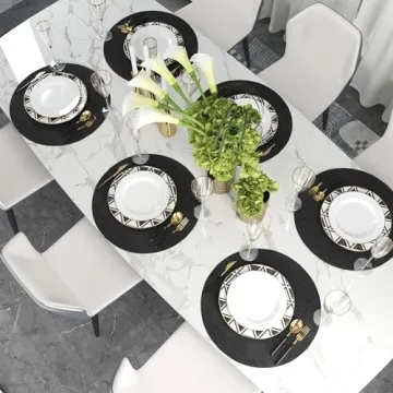 NATUS WEAVER Round Placemats Set of 4 - Eco-Friendly Design