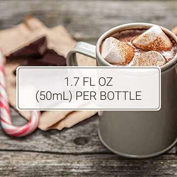 Monin - 5 Flavor Holiday Cheer Collection: Macadamia Nut, Peppermint, Dark Chocolate, Toasted Marshmallow, & Gingerbread, Natural Flavors for All Drinks, Gluten-Free (1.69 oz per bottle)