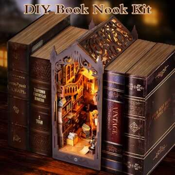 SHIISEWE Book Nook Kit – DIY Magic Library Decor