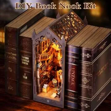 SHIISEWE Book Nook Kit – DIY Magic Library Decor