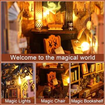 SHIISEWE Book Nook Kit – DIY Magic Library Decor