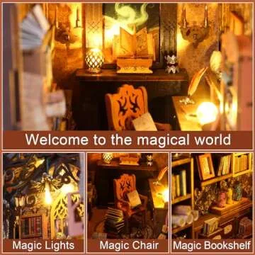 SHIISEWE Book Nook Kit – DIY Magic Library Decor